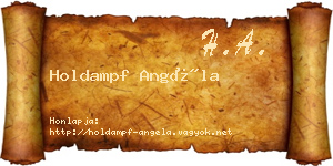 Holdampf Angéla névjegykártya